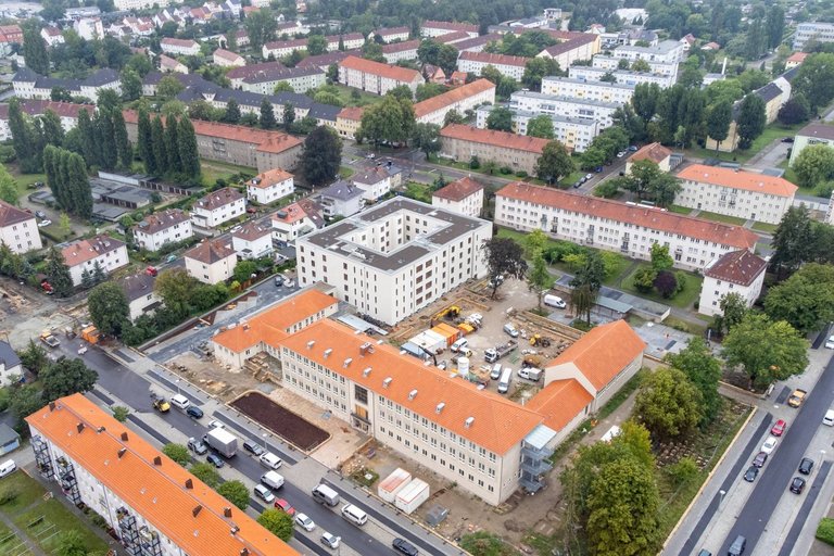 igb Sozialimmobilien - Pflegefachzentrum Guben, Außenansicht (Quartiersbild)